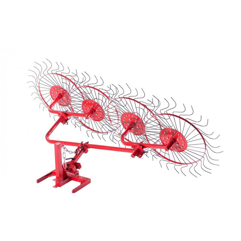Сеноворошилка ВМ-4 4-х колесная на минитрактора (толщина спицы- 4 мм)