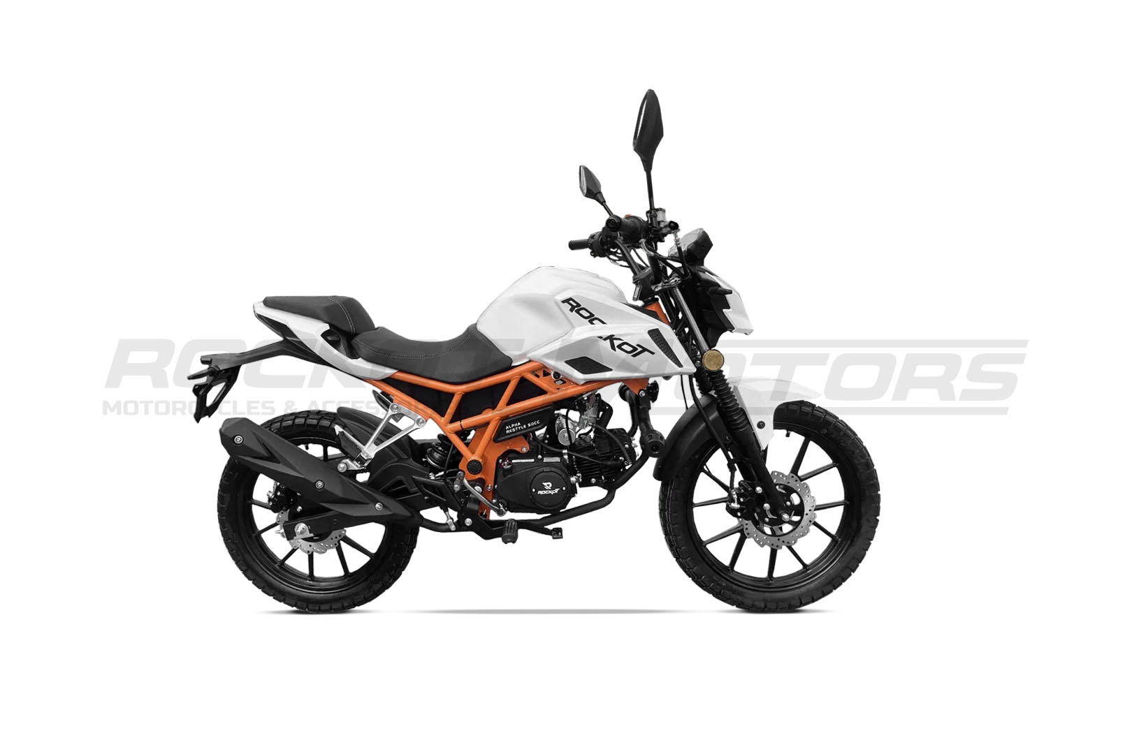 Мопед ROCKOT ALPHA RESTYLE (белый/оранжевый)
