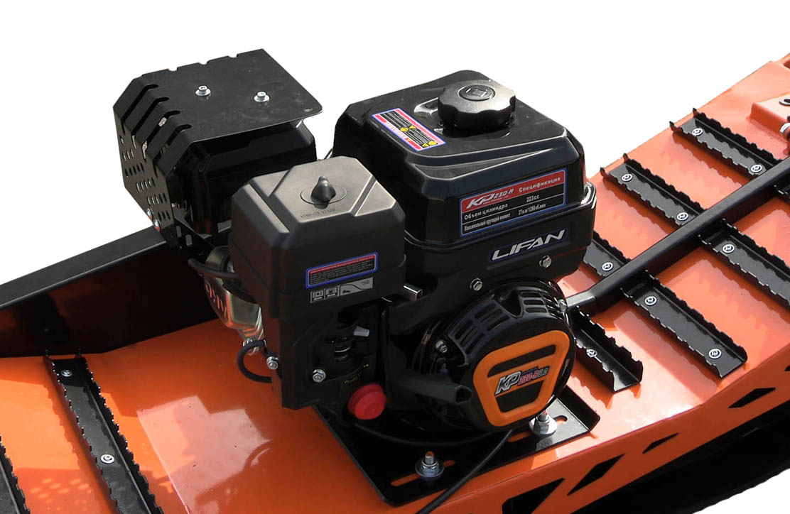 Мотосноуборд ИСКРА-1, LIFAN KP230 8+ л.с., редуктор с автомат сцеплением. фара, тормоз,