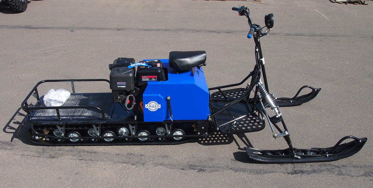 Мотобуксировщик с лыжным модулем 20 л.с, С РЕВЕРСОМ ЛИДЕР-3H-4Т-20АП, LONG ГИДРАВЛ., РЫЧАЖ, ПОДОГРЕВ