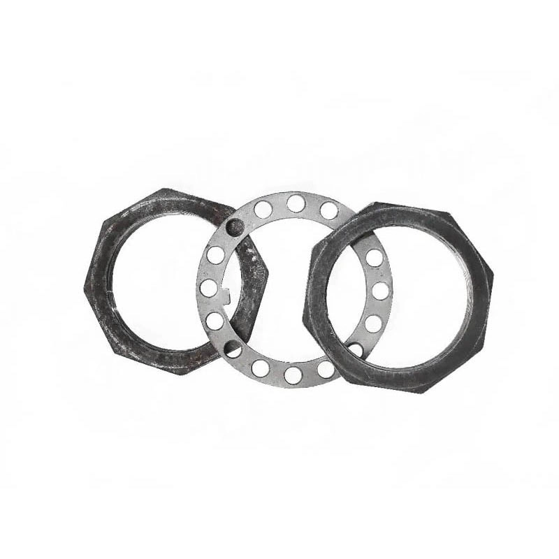 Гайка ступицы моста D-70мм, d-54мм (комплект 2шт гайки+1шт шайба) погрузчика Rossel