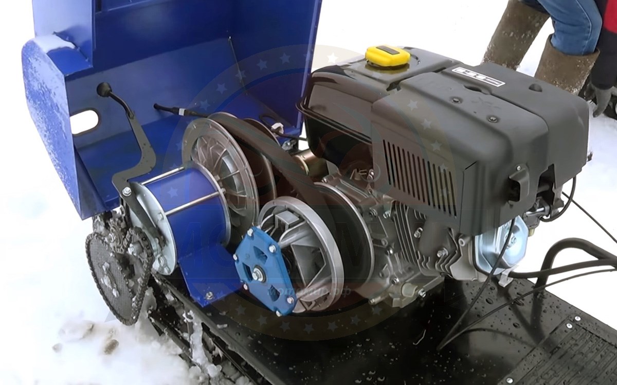 Мотобуксировщик без лыжного модуля 15 л.с., С РЕВЕРСОМ ЛИДЕР-1Р-3Т-15АП (3 тл.), АДАПТИВНАЯ ПОДВЕСКА