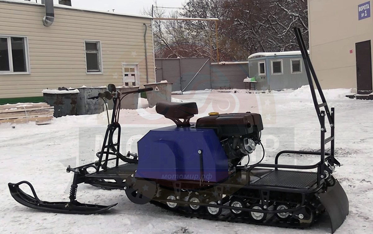 Мотобуксировщик с лыжным модулем 15 л.с., ЛИДЕР-2-3Т-15АП (3 тележки), АДАПТИВНАЯ ПОДВЕСКА