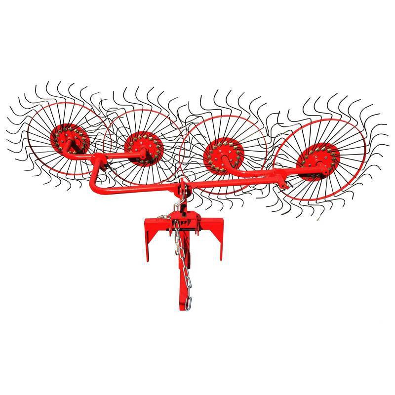 Сеноворошилка ВМ-4 4-х колесная на минитрактора (толщина спицы- 4 мм)