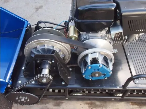 Мотобуксировщик без лыжного модуля 20 л.с., С РЕВЕРСОМ ЛИДЕР-1Р-3Т-20АП (3 тл.), АДАПТ. ПОДВЕСКА