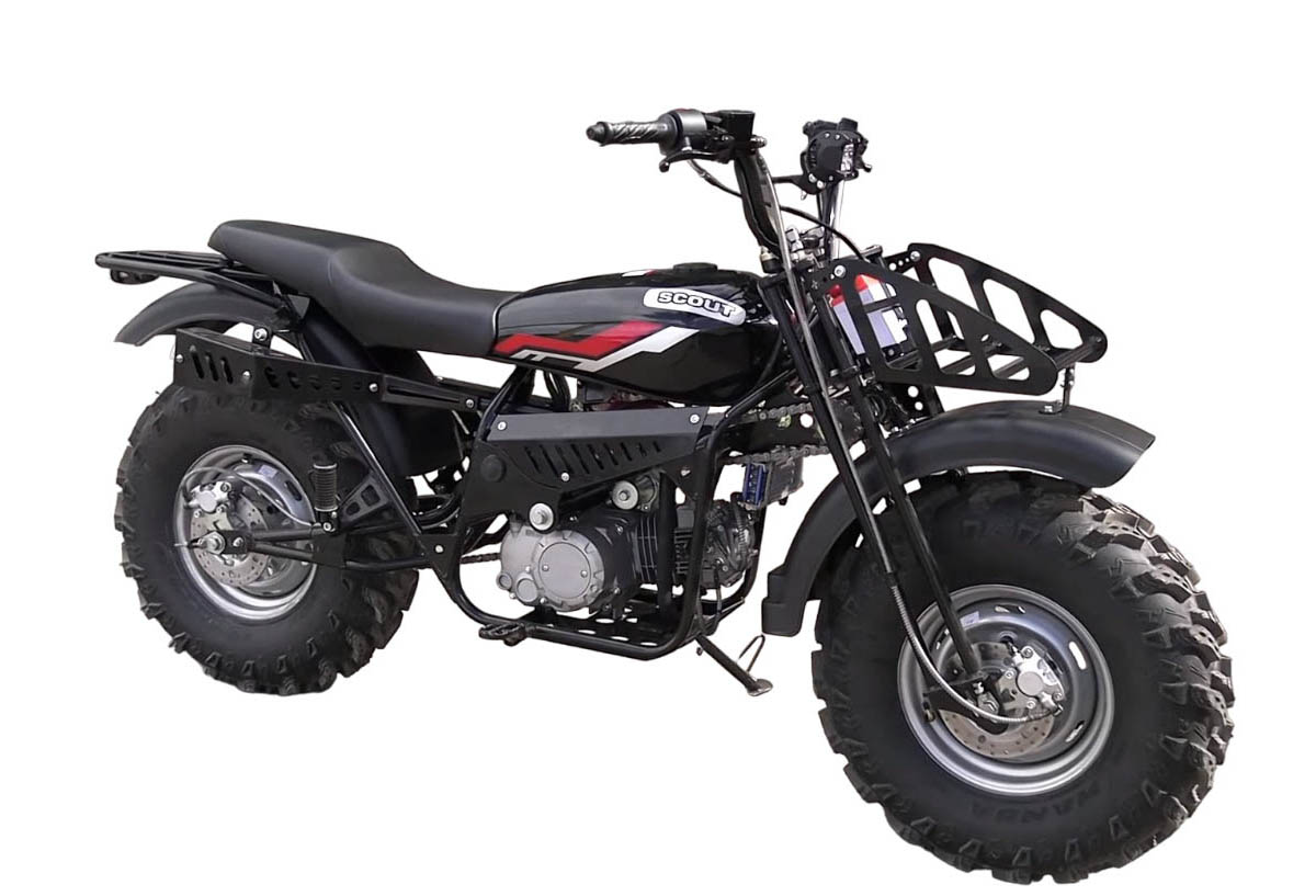Мотоцикл внедорожный СКАУТ-5 (ПОЛНЫЙ ПРИВОД) колеса 12" (резина 25х8-12")