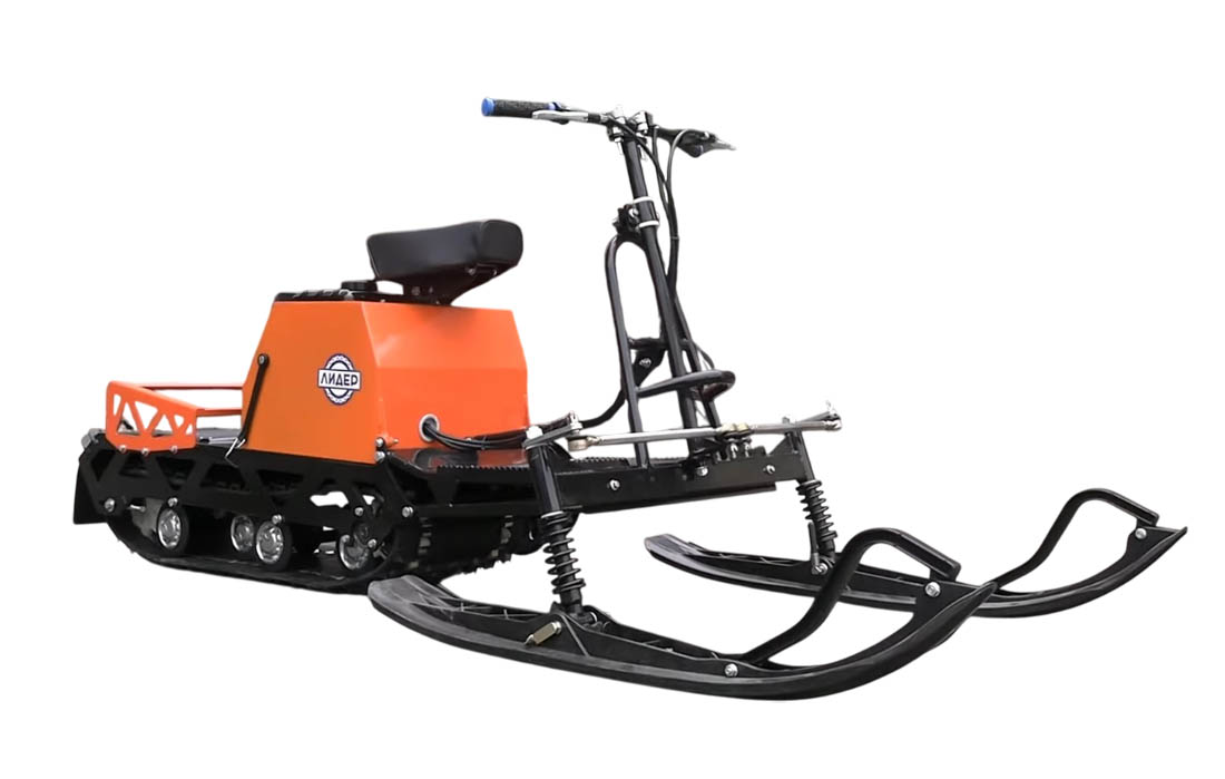 Мотобуксировщик компактный с лыжным модулем ЛИДЕР-ДЕЛЬТА-2RL (+Фара) 8+ л.с. РЕДУКТОР