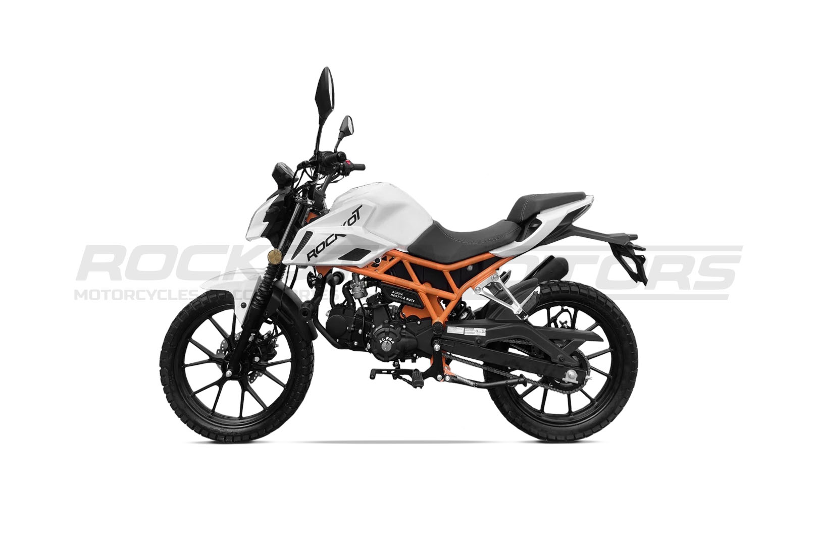 Мопед ROCKOT ALPHA RESTYLE (белый/оранжевый)