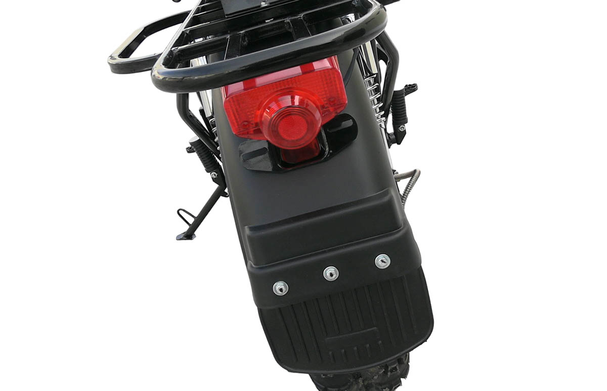 Мотоцикл внедорожный СКАУТ-2F PLUS-8Е+, МОТОЦИКЛЕТНАЯ ВИЛКА и задняя подвеска, + 2 тормоза