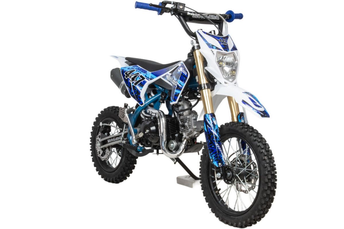 Питбайк  Motoland TCX125 E 14/12 + фара синий