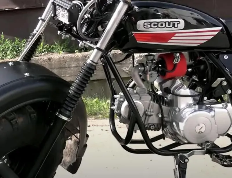 Мотоцикл СКАУТ-3-125 АП с боковым прицепом и корытом (КОМПЛЕКТ)