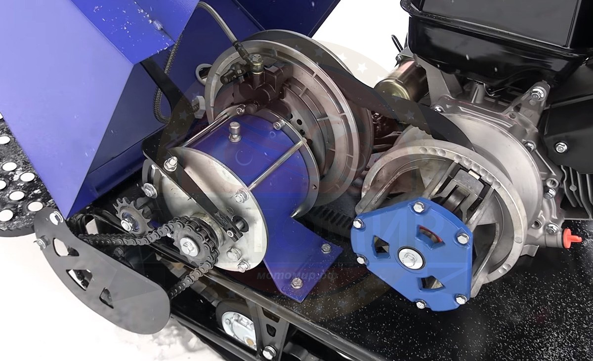 Мотобуксировщик с лыжным модулем 20 л.с, С РЕВЕРСОМ ЛИДЕР-3H-4Т-20АП, LONG ГИДРАВЛ., РЫЧАЖ, ПОДОГРЕВ