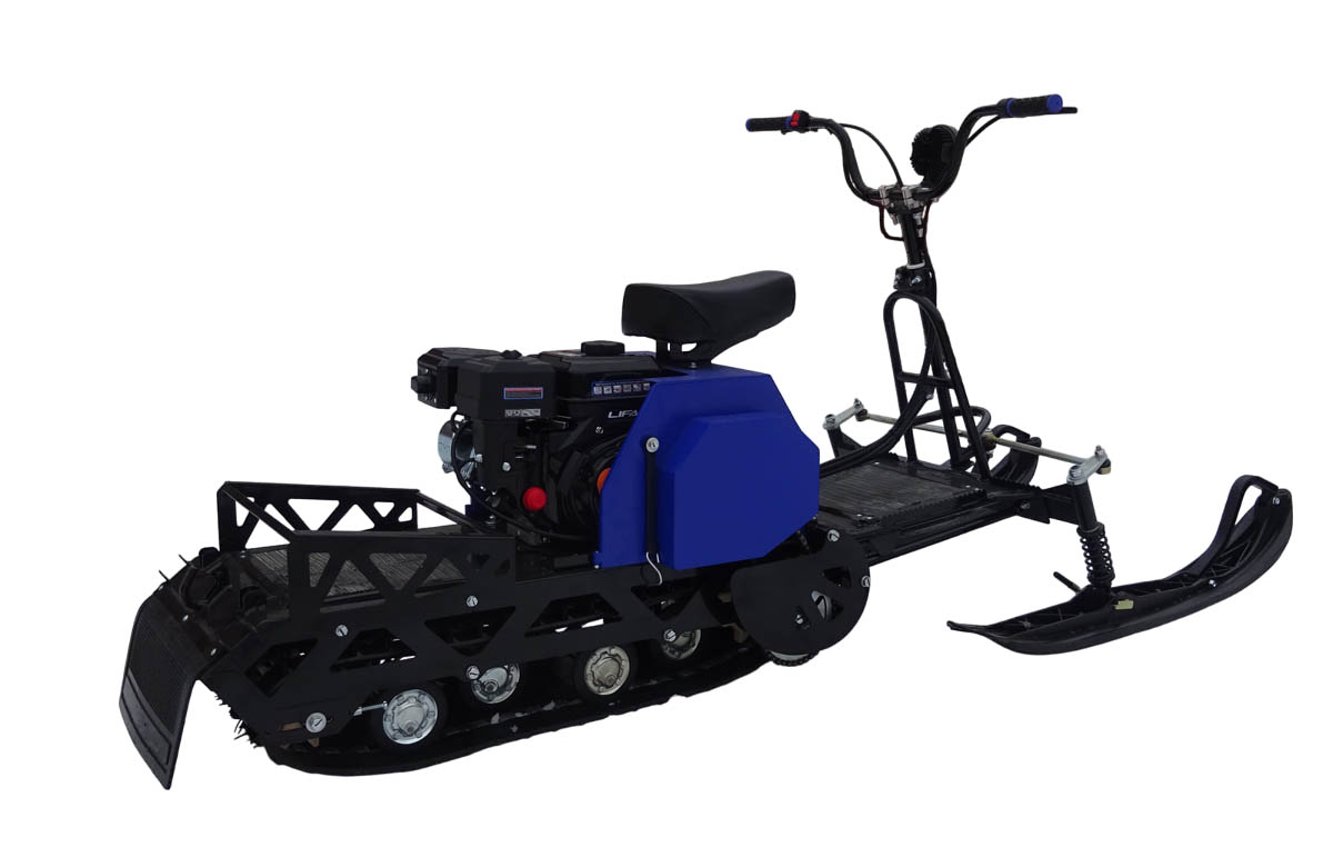 Мотобуксировщик компактный с лыжным модулем ЛИДЕР-ДЕЛЬТА-2, CVTL (+Фара) 8+ л.с., ВАРИАТОР TAV2-40