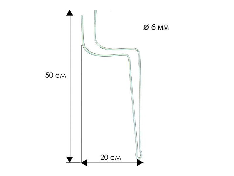 Палец пружинистый оцинкованный для граблей-сеноворошилок (комплект 5 шт)