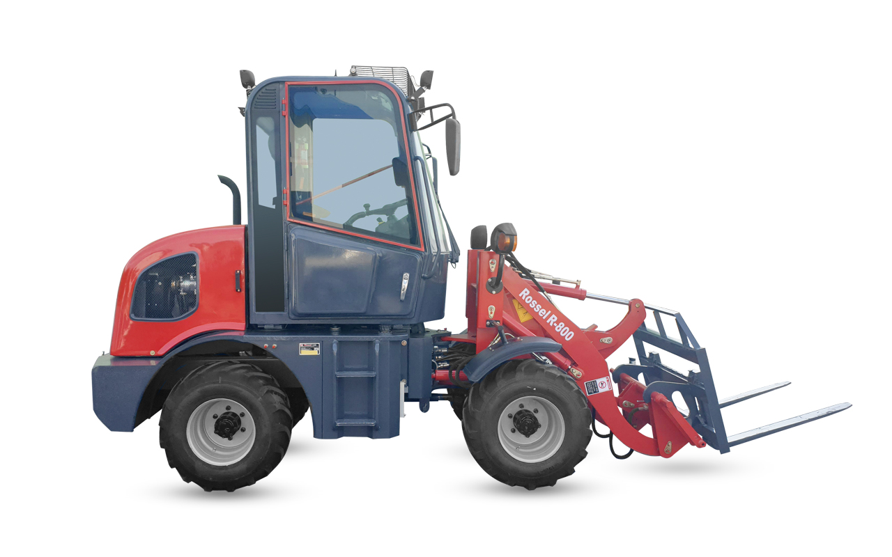 Фронтальный погрузчик Rossel R-800 + вилы паллетные