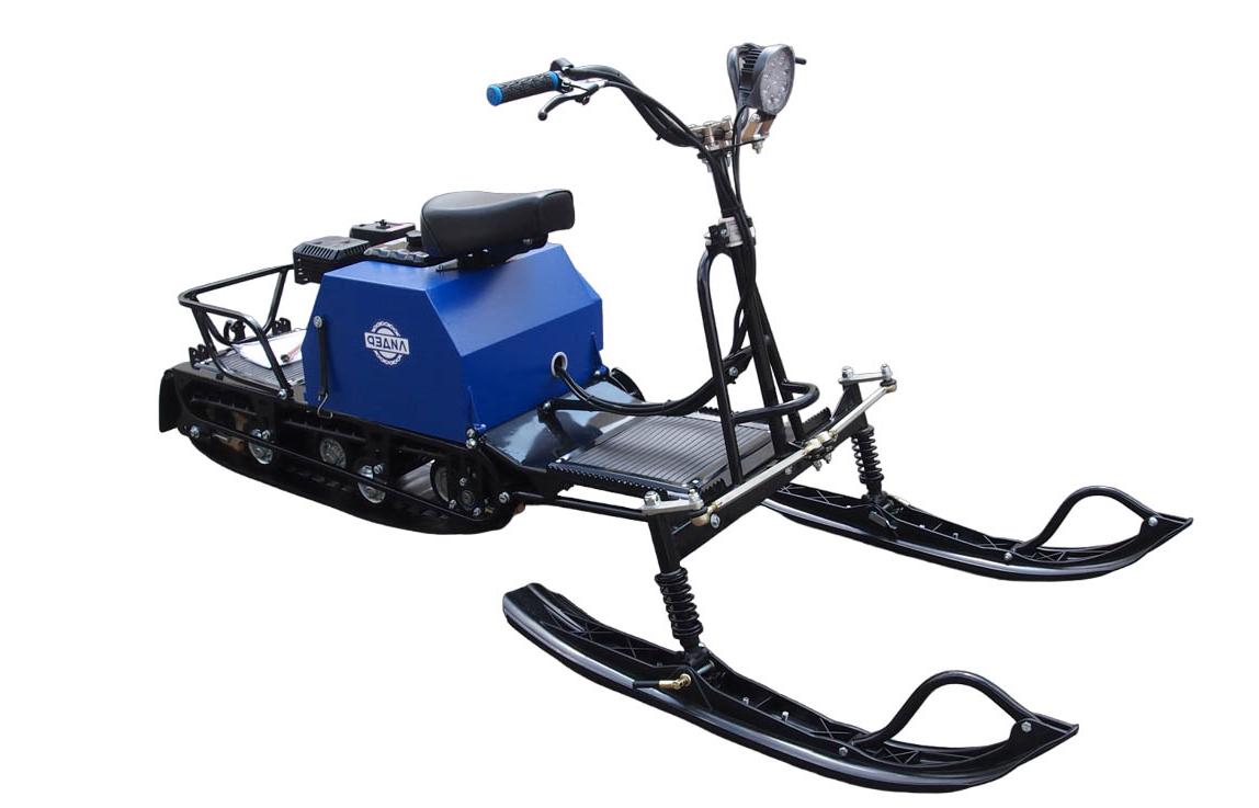 Мотобуксировщик компактный с лыжным модулем ЛИДЕР-ДЕЛЬТА-2, CVTL (+Фара) 8+ л.с., ВАРИАТОР TAV2-40