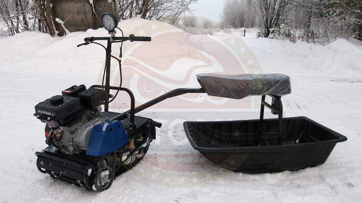 Мотобуксировщик компактный БЕЛКА - 8L+ л.с., с ФАРОЙ