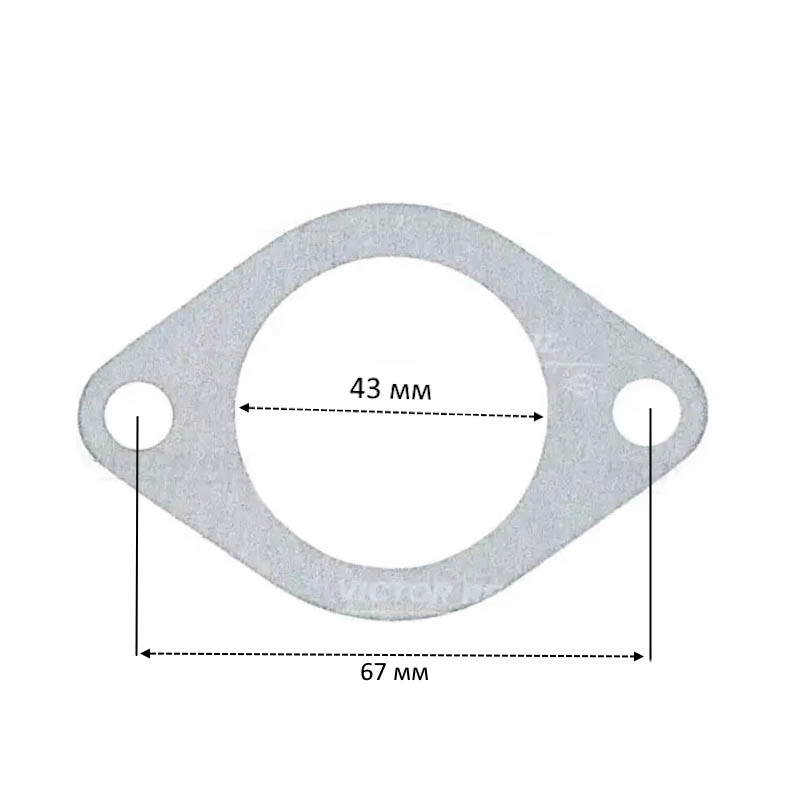 Прокладка коллектора впуск/выпуск (43х67мм)