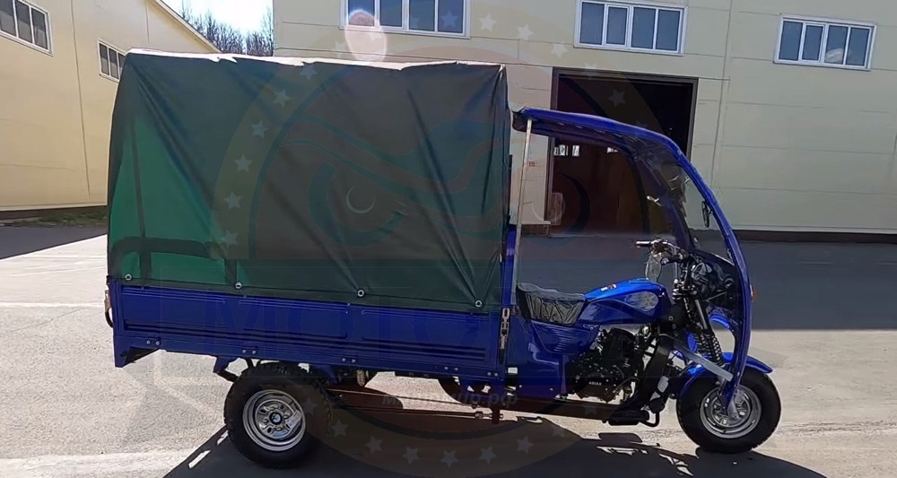 Трицикл грузовой AGIAX 5 (АЯКС) 250 куб.см, ВОДЯН.ОХЛ, кузов 2м. + КАБИНА + ТЕНТ КУЗОВА + ДУГИ