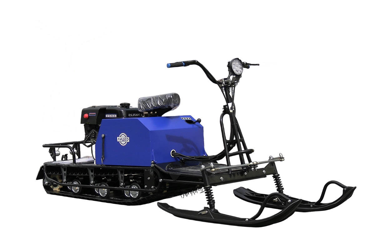 Мотобуксировщик с лыжным модулем 15 л.с., С РЕВЕРСОМ ЛИДЕР-3-3Т-15АП (3 тел.), АДАПТИВНАЯ ПОДВЕСКА