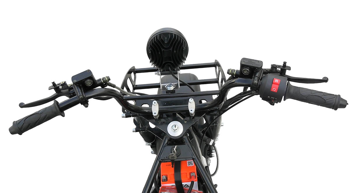 Мотоцикл внедорожный СКАУТ-2F PLUS-8Е+, МОТОЦИКЛЕТНАЯ ВИЛКА и задняя подвеска, + 2 тормоза