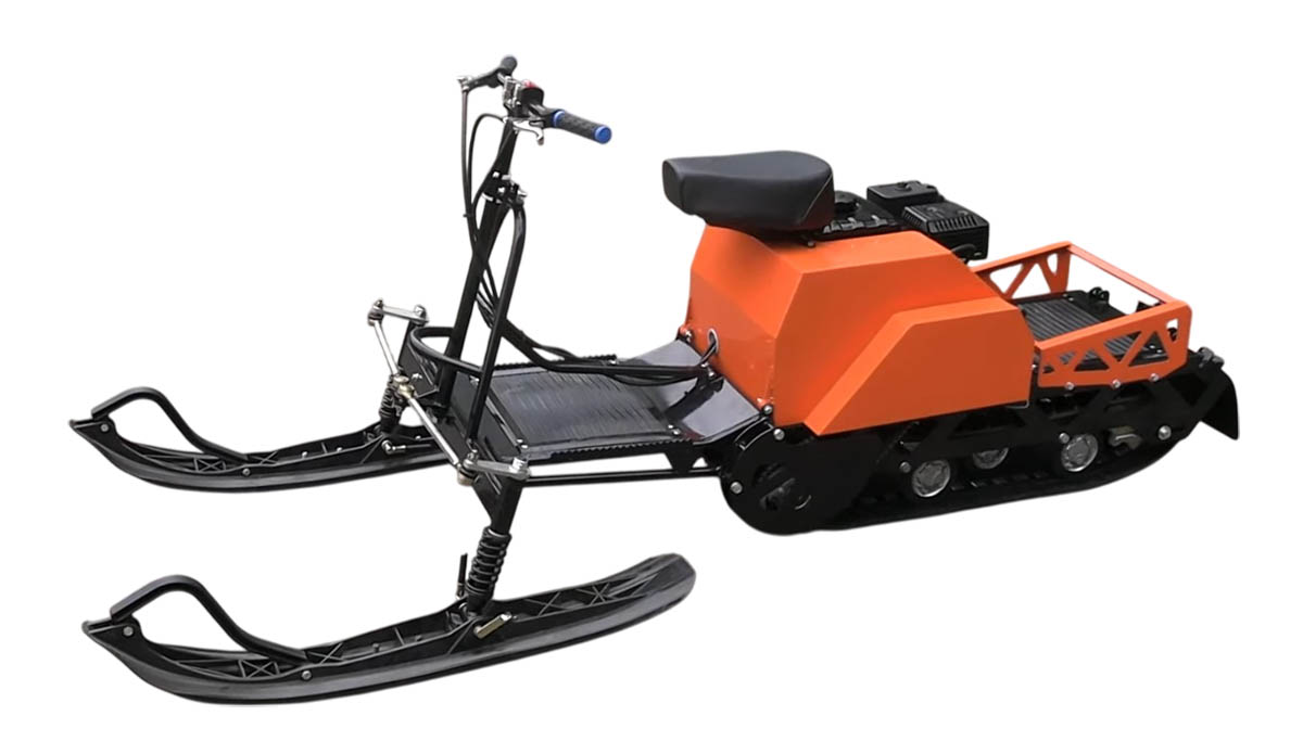 Мотобуксировщик компактный с лыжным модулем ЛИДЕР-ДЕЛЬТА-2RL (+Фара) 8+ л.с. РЕДУКТОР