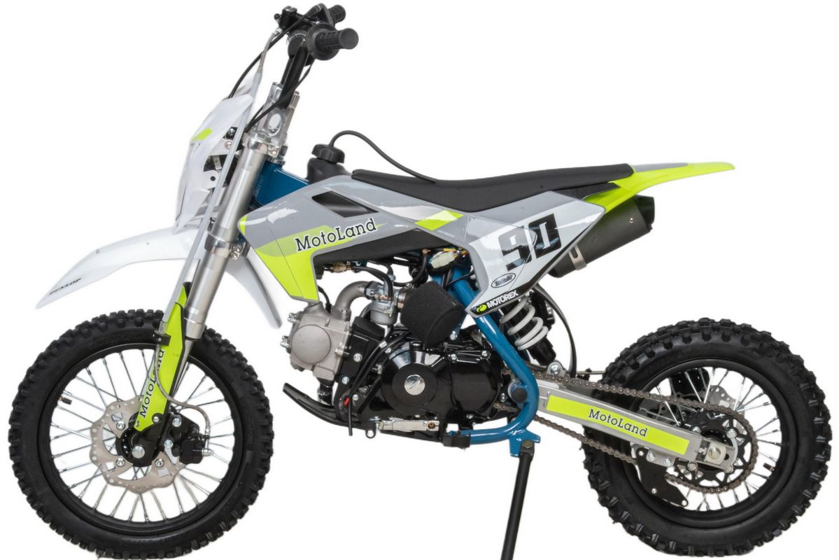 Питбайк  Motoland TCX125 E 14/12 +фара зеленый