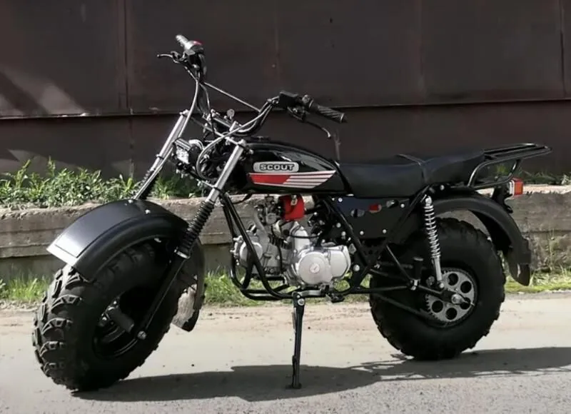 Мотоцикл СКАУТ-3-125 АП с боковым прицепом и корытом (КОМПЛЕКТ)
